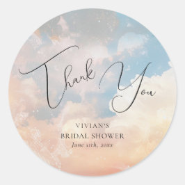 水の色の夢の日没クラウド9ありがとう ラウンドシール