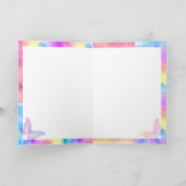 【水の色の夢】あせたパステルカラーズバタフライ カード (内部)