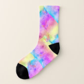 【水の色の夢】ソフトパステルカラーズバタフライ ソックス (左外側)