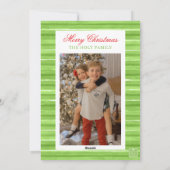 水の色の大きな赤い弓プレゼントクリスマスフォト シーズンカード (裏面)