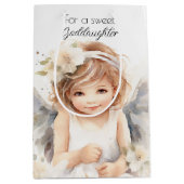 水の色の天使誕生日のためにゴド娘 ミディアムペーパーバッグ (正面)