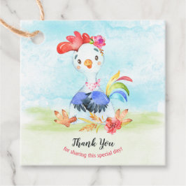 水の色の女の子のロスターファームありがとう フェイバータグ