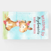 水の色の女の子の馬の赤ちゃんシャワーファーム 横断幕 (横)
