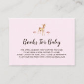 水の色の女の子の鹿とキノコのブックリクエスト エンクロージャーカード (正面)