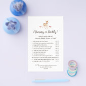 水の色の女の子の鹿の白いママまたはパパのゲーム チラシ (シングル)