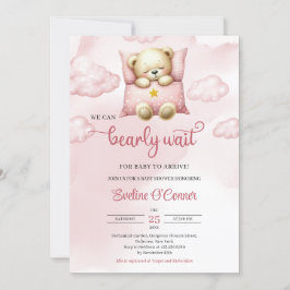 水の色の女の子は、我々はベビーを待つことができる 招待状