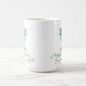 水の色の女の子を保持する常緑クリスマスツリー コーヒーマグカップ (中央)