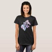 水の色の女性の平和の手印の平和 Tシャツ (正面フル)