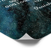 水の色の宇宙イザヤ聖書聖句 ポスター (角)