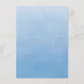 水の色の宇宙テーマ赤ちゃんシャワーの願いベビー エンクロージャーカード (裏面)