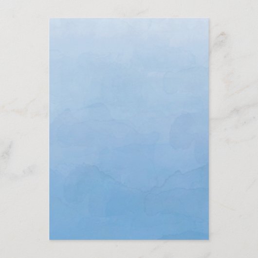 水の色の宇宙テーマ赤ちゃんシャワーの願いベビー エンクロージャーカード (裏面)