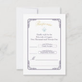 水の色の宛先:ニューオーリンズ応答 出欠カード (正面)