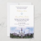 水の色の宛先：ニューオーリンズ 招待状 (正面)