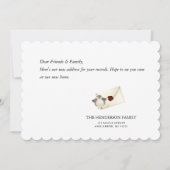 水の色の家の新しい住所の移動の発表 (裏面)