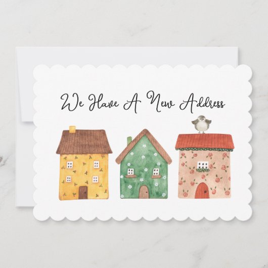 水の色の家の新しい住所の移動の発表 (正面)