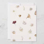 水の色の小さなかぼちゃのベビーシャワー招待状 サンキューカード (裏面)