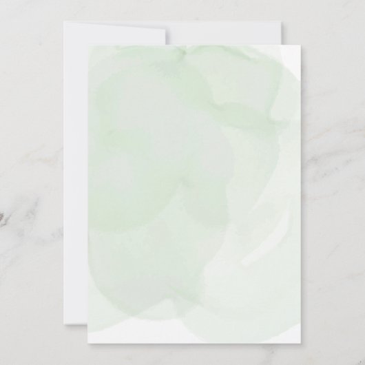 水の色の小さなかわいこちゃんは、途中の赤ちゃんシャワー 招待状 (裏面)