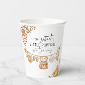 水の色の小さなカボチャの方法で赤ちゃんシャワー 紙コップ (裏面)