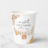 水の色の小さなカボチャの方法で赤ちゃんシャワー 紙コップ (正面)