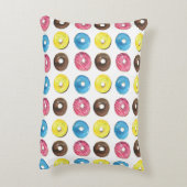 水の色の小さなドーナツ、シームレスなパターン。 アクセントクッション (裏面(縦))