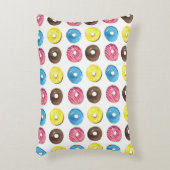 水の色の小さなドーナツ、シームレスなパターン。 アクセントクッション (正面(垂直))