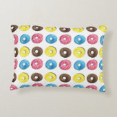 水の色の小さなドーナツ、シームレスなパターン。 アクセントクッション (裏面)