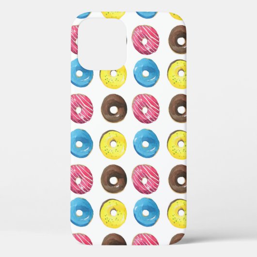 水の色の小さなドーナツ、シームレスなパターン。 Case-Mate iPhoneケース (裏面)