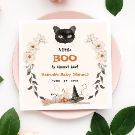 水の色の小さなブハロウィーン赤ちゃんシャワー スタンダードカクテルナプキン