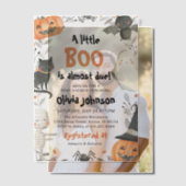 水の色の小さなブハロウィーン赤ちゃんシャワー ベラム紙招待状 (オフセット (カップル))