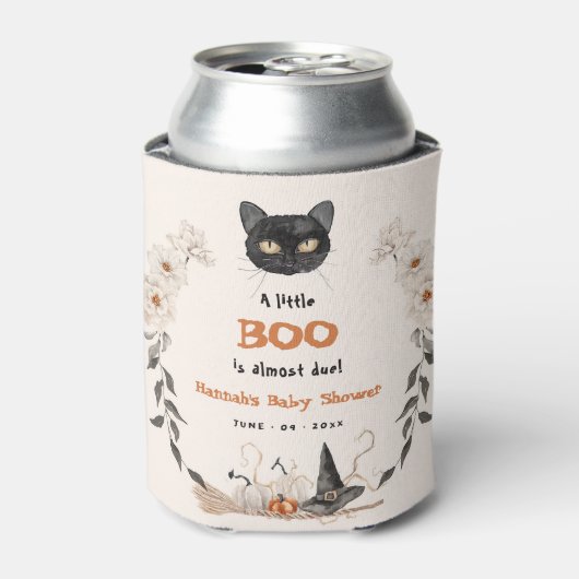 水の色の小さなブハロウィーン赤ちゃんシャワー 缶クーラー (缶正面)