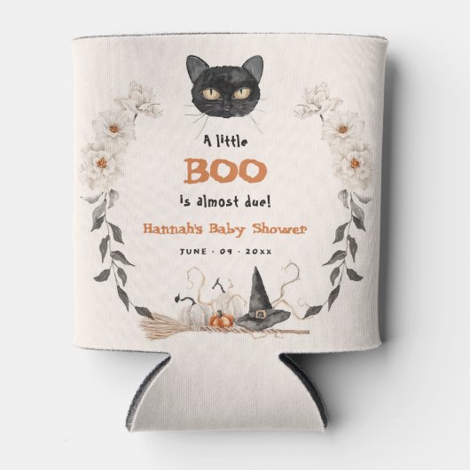 水の色の小さなブハロウィーン赤ちゃんシャワー 缶クーラー (正面)