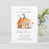 水の色の小さなブーはほとんど赤ちゃんシャワーが原因 招待状 (スタンド正面)