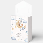 水の色の小さなブー月の星ベビーシャワー フェイバーボックス (見開き)