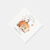 水の色の小さなブー男女兼用ベビーシャワー スタンダードカクテルナプキン (角)