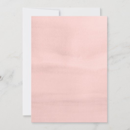 水の色の小さなワイルドフラワーガール赤ちゃんシャワー 招待状 (裏面)