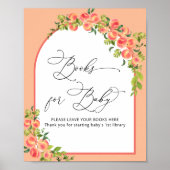 水の色の小さな桃の本ベビーポスター ポスター (正面)