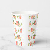 水の色の小さな桃の赤ちゃんシャワー紙カップ 紙コップ (右)