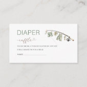 水の色の小さな漁師の赤ちゃんシャワーおむつラ エンクロージャーカード (正面)