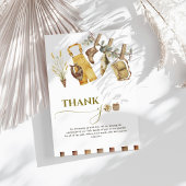 水の色の小さな漁師の赤ちゃんシャワー サンキューカード