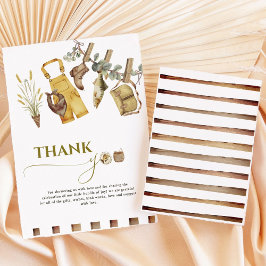 水の色の小さな漁師の赤ちゃんシャワー サンキューカード