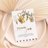 水の色の小さな漁師の赤ちゃんシャワー サンキューカード