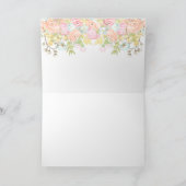 水の色の小さな色素性ベビーシャワー サンキューカード (内部)