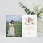 水の色の小さな角度の最初の聖餐式 サンキューカード (スタンド正面)