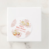 水の色の小さな餃子きのこの赤ちゃんシャワー フェイバータグ (インサイチュ)