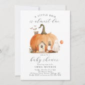 水の色の少しブーはほとんど赤ちゃんシャワーが原因 招待状 (正面)