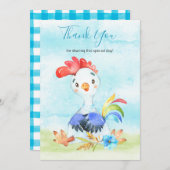 水の色の少年のロスターファーム サンキューカード (正面/裏面)