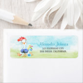 水の色の少年のロスターファーム ラベル (インサイチュ)