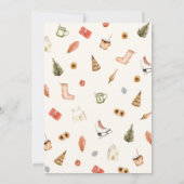 水の色の居心地の良いクリスマスベビーシャワー 招待状 (裏面)