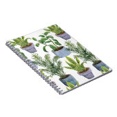 水の色の屋内ハウスプラント:緑豊かなエレガ ノートブック (右側)