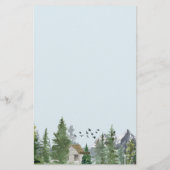水の色の山々自然モアツリーズフォレストキャビン 便箋 (裏面)